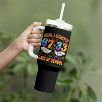 Bruh I Survived 67 33 Days Of School Tumbler With Handle Funny 100th Days of School Teacher 67 Drip