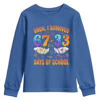 Bruh I Survived 67 33 Days Of School Youth Sweatshirt Funny 100th Days of School Teacher 67 Drip - Wonder Print Shop