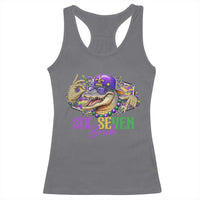 Funny Mardi Gras Six Seven Bruh Racerback Tank Top 67 Meme Mardigator Alligator