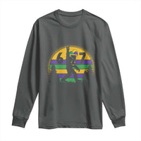 Funny Bigfoot 67 Mardi Gras Long Sleeve Shirt Sasquatch Parade Jester Hat