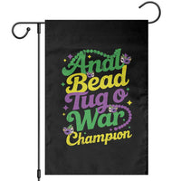 Funny Anal Bead Tug O War Mardi Gras Garden Flag Fat Tuesday Carnival Adult Humor