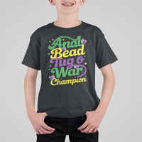Funny Anal Bead Tug O War Mardi Gras T Shirt For Kid Fat Tuesday Carnival Adult Humor