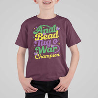 Funny Anal Bead Tug O War Mardi Gras T Shirt For Kid Fat Tuesday Carnival Adult Humor