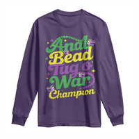 Funny Anal Bead Tug O War Mardi Gras Long Sleeve Shirt Fat Tuesday Carnival Adult Humor