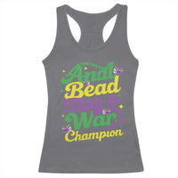 Funny Anal Bead Tug O War Mardi Gras Racerback Tank Top Fat Tuesday Carnival Adult Humor
