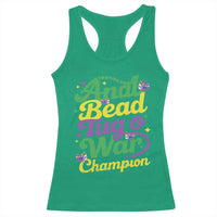 Funny Anal Bead Tug O War Mardi Gras Racerback Tank Top Fat Tuesday Carnival Adult Humor