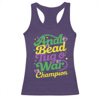 Funny Anal Bead Tug O War Mardi Gras Racerback Tank Top Fat Tuesday Carnival Adult Humor