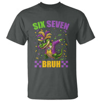 Funny 67 Mardi Gras Alligator T Shirt Six Seven Bruh Mardigator Dabbing Crocodile