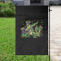 Funny Dabbing Alligator 67 Mardi Gras Six Seven Meme Garden Flag