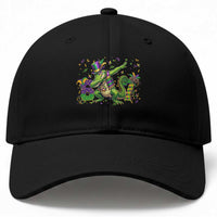Funny Dabbing Alligator 67 Mardi Gras Six Seven Meme Baseball Cap