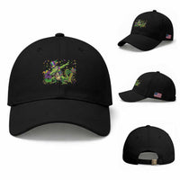 Funny Dabbing Alligator 67 Mardi Gras Six Seven Meme Baseball Cap