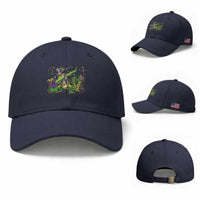 Funny Dabbing Alligator 67 Mardi Gras Six Seven Meme Baseball Cap