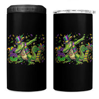 Funny Dabbing Alligator 67 Mardi Gras Six Seven Meme 4 in 1 Can Cooler Tumbler