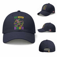 Funny 67 Mardi Gras Baseball Cap Six Seven Bruh Dabbing Jester
