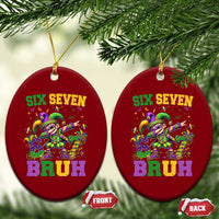 Funny 67 Mardi Gras Ceramic Ornament Six Seven Bruh Dabbing Jester