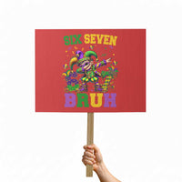 Funny 67 Mardi Gras Protest Sign Six Seven Bruh Dabbing Jester