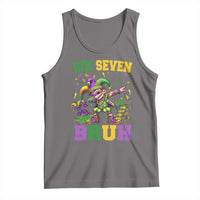 Funny 67 Mardi Gras Tank Top Six Seven Bruh Dabbing Jester
