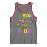Funny 67 Mardi Gras Tank Top Six Seven Bruh Dabbing Jester