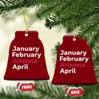 January February Arizona April Ceramic Ornament AZ Sport Fan Pride