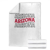 Retro Arizona Lover Throw Blanket Groovy Typography Vintage 70s State