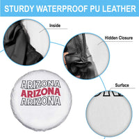Retro Arizona Lover Spare Tire Cover Groovy Typography Vintage 70s State