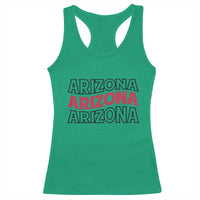 Retro Arizona Lover Racerback Tank Top Groovy Typography Vintage 70s State