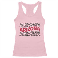 Retro Arizona Lover Racerback Tank Top Groovy Typography Vintage 70s State