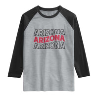 Retro Arizona Lover Raglan Shirt Groovy Typography Vintage 70s State