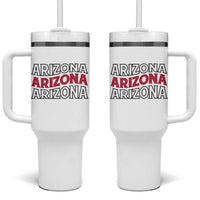 Retro Arizona Lover Tumbler With Handle Groovy Typography Vintage 70s State