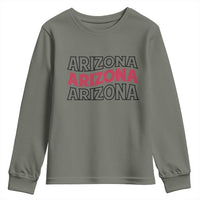 Retro Arizona Lover Youth Sweatshirt Groovy Typography Vintage 70s State