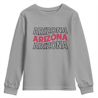 Retro Arizona Lover Youth Sweatshirt Groovy Typography Vintage 70s State