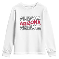 Retro Arizona Lover Youth Sweatshirt Groovy Typography Vintage 70s State