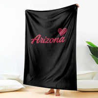 Arizona State Pride Throw Blanket Clean Word Art Minimalist Graphic