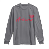 Arizona State Pride Long Sleeve Shirt Clean Word Art Minimalist Graphic
