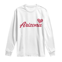 Arizona State Pride Long Sleeve Shirt Clean Word Art Minimalist Graphic