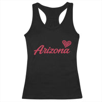 Arizona State Pride Racerback Tank Top Clean Word Art Minimalist Graphic
