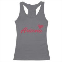 Arizona State Pride Racerback Tank Top Clean Word Art Minimalist Graphic