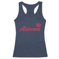 Arizona State Pride Racerback Tank Top Clean Word Art Minimalist Graphic