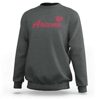 Arizona State Pride Sweatshirt Clean Word Art Minimalist Graphic