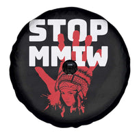 Indigenous Women Awareness Spare Tire Cover Stop MMIW Red Handprint Graphic