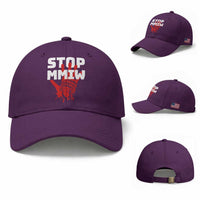 Indigenous Women Awareness Baseball Cap Stop MMIW Red Handprint Graphic