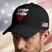 Indigenous Women Awareness Baseball Cap Stop MMIW Red Handprint Graphic