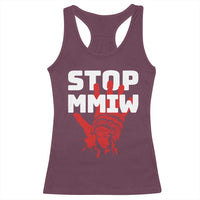 Indigenous Women Awareness Racerback Tank Top Stop MMIW Red Handprint Graphic