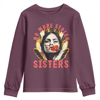 Native American Awareness Gift Youth Sweatshirt No More Stolen Sisters MMIW Support