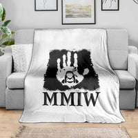 Stop MMIW Throw Blanket Voices For Stolen Sisters Red Handprint Graphic