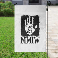 Stop MMIW Garden Flag Voices For Stolen Sisters Red Handprint Graphic