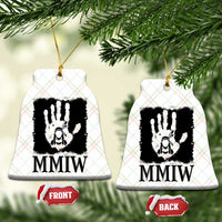 Stop MMIW Ceramic Ornament Voices For Stolen Sisters Red Handprint Graphic