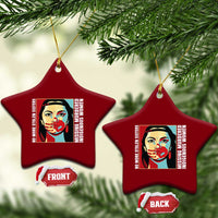 MMIW Awareness Support Ceramic Ornament Voices For Stolen Sisters Native American