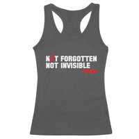 MMIW Awareness Racerback Tank Top Not Forgotten Not Invisible Indigenous Women