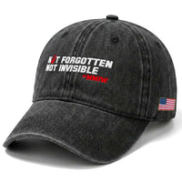 MMIW Awareness Washed Cotton Baseball Cap Not Forgotten Not Invisible Indigenous Women